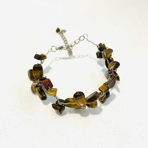 Tiger’s Eye Stone & Wire Bracelet